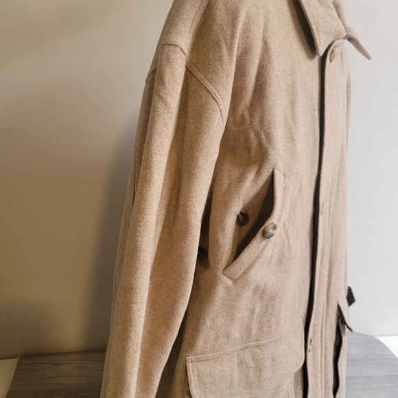 GECCU Austrailia Tan Wool Coat Jacket Size XXL(46) Women Cashmere Wool Pockets - Picture 14 of 15